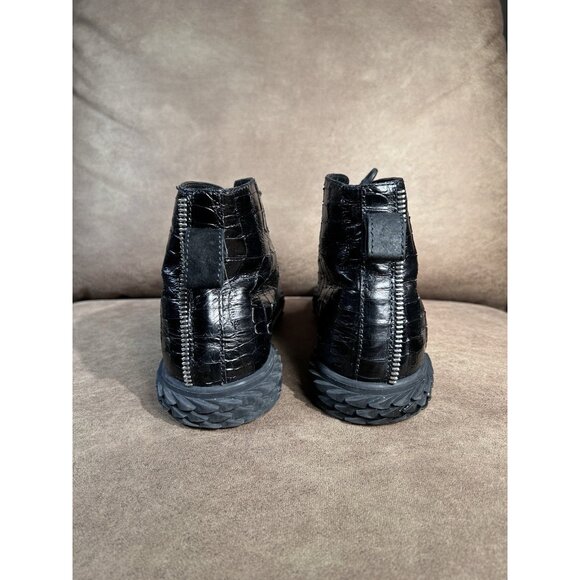 Giuseppe Zanotti Men's Blabber Croc-Embossed High-Top Sneakers Black Size 9.5 - Picture 4 of 10